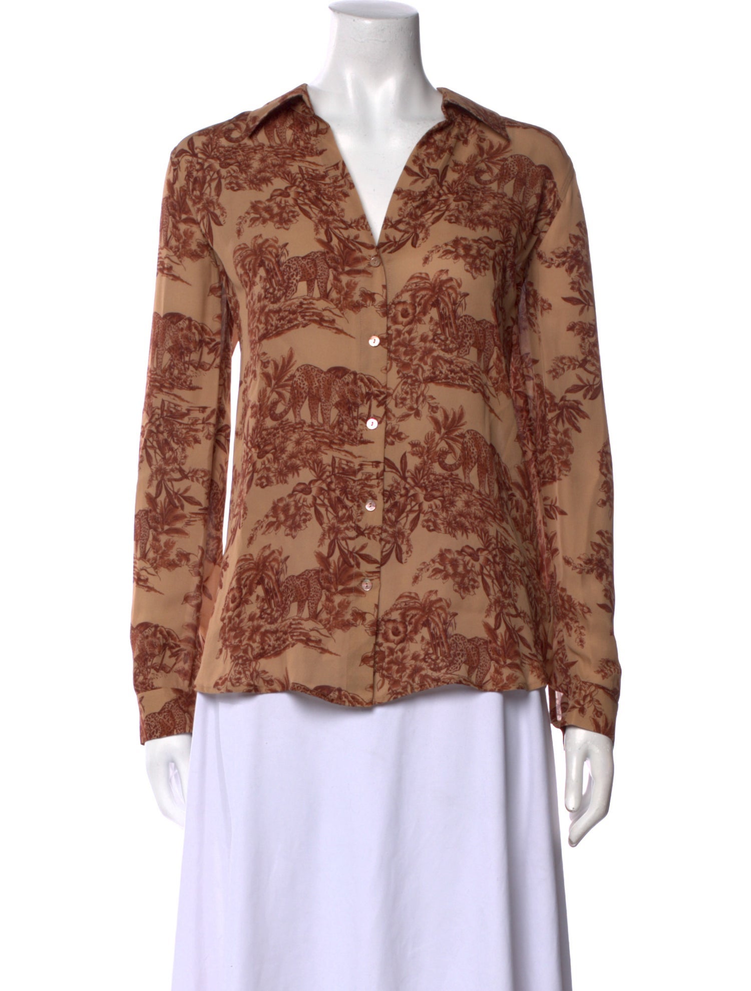 L'Agence Silk Floral Print Blouse w/ Tags