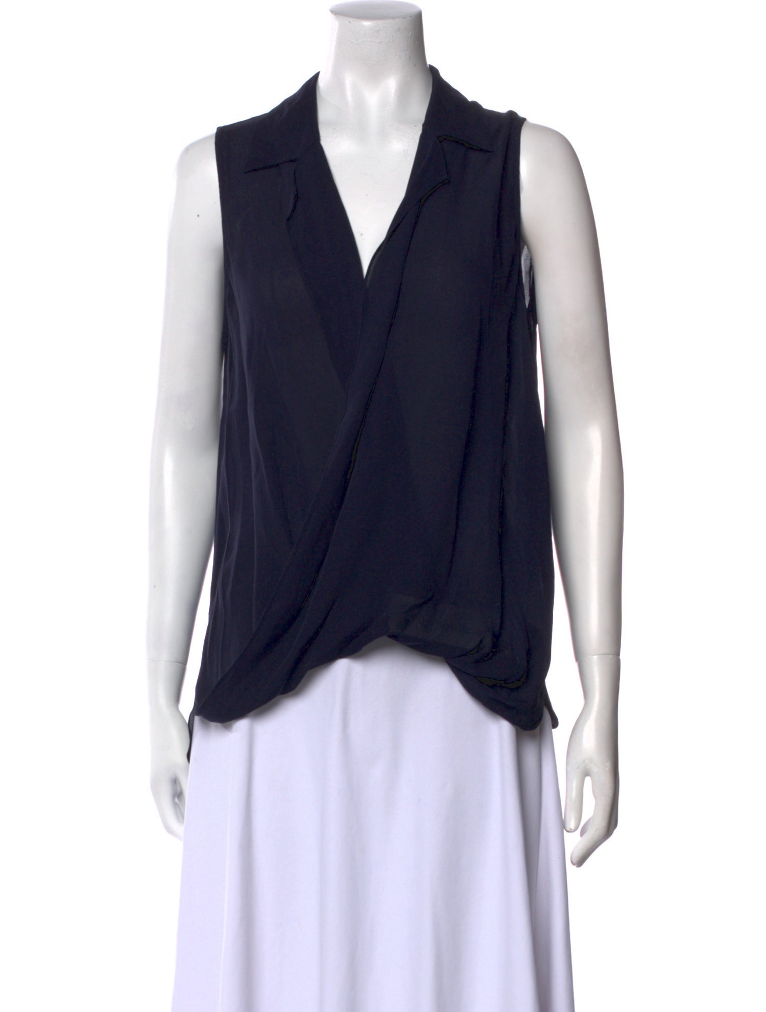 L'Agence Silk V-Neck Blouse w/ Tags