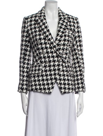 L'Agence Houndstooth Print Blazer