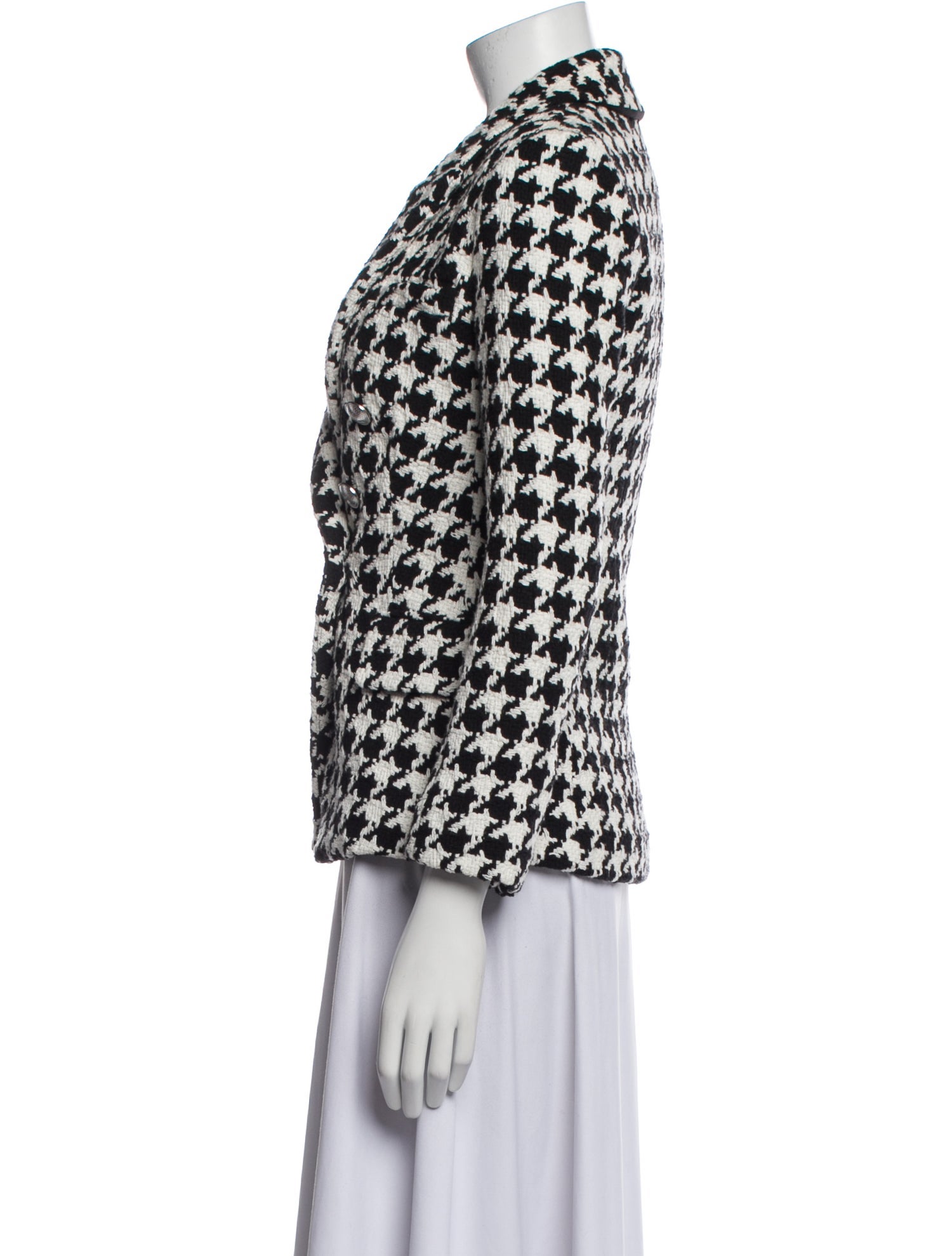 L'Agence Houndstooth Print Blazer