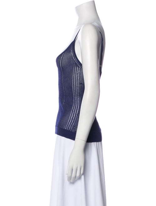 L'Agence Striped Square Neckline Top