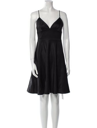 L'Agence V-Neck Mini Dress