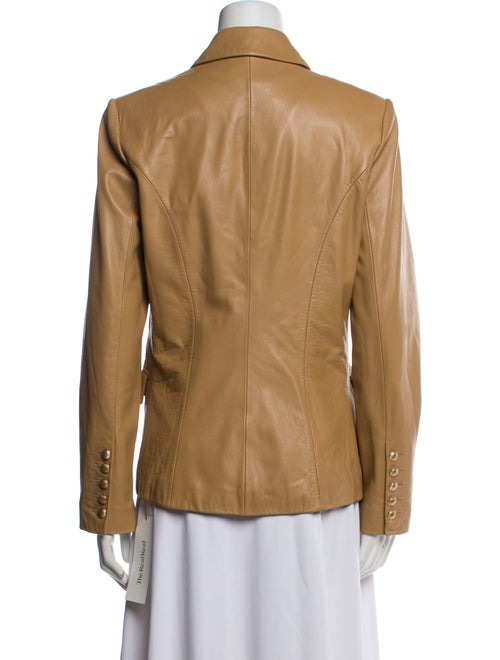 L'Agence Lamb Leather Blazer