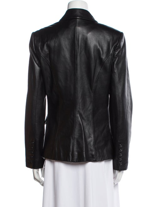 L'Agence Lamb Leather Blazer