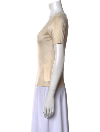 L'Agence Scoop Neck Short Sleeve T-Shirt