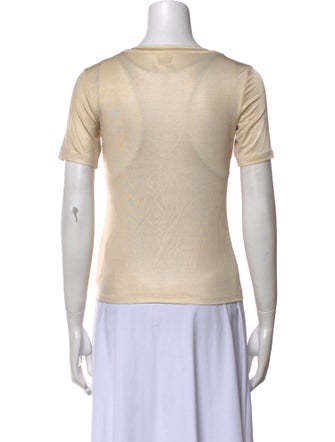 L'Agence Scoop Neck Short Sleeve T-Shirt