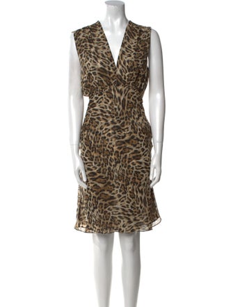 L'Agence Animal Print Mini Dress