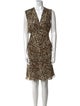 L'Agence Animal Print Mini Dress