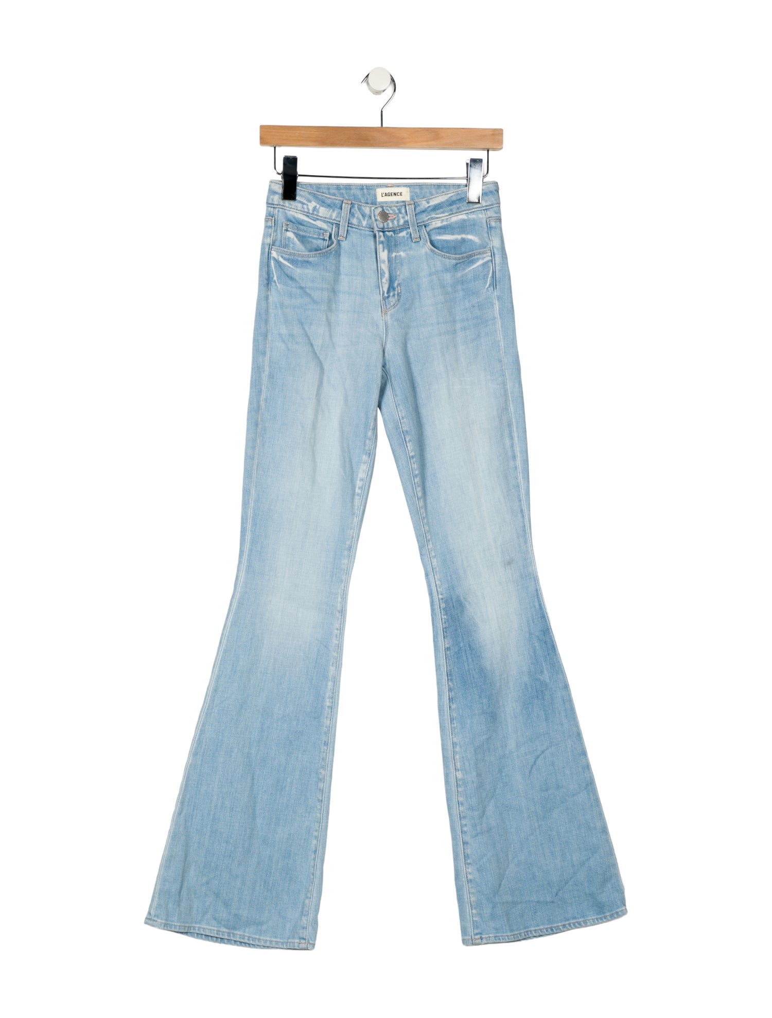 L'Agence Mid-Rise Wide Leg Jeans