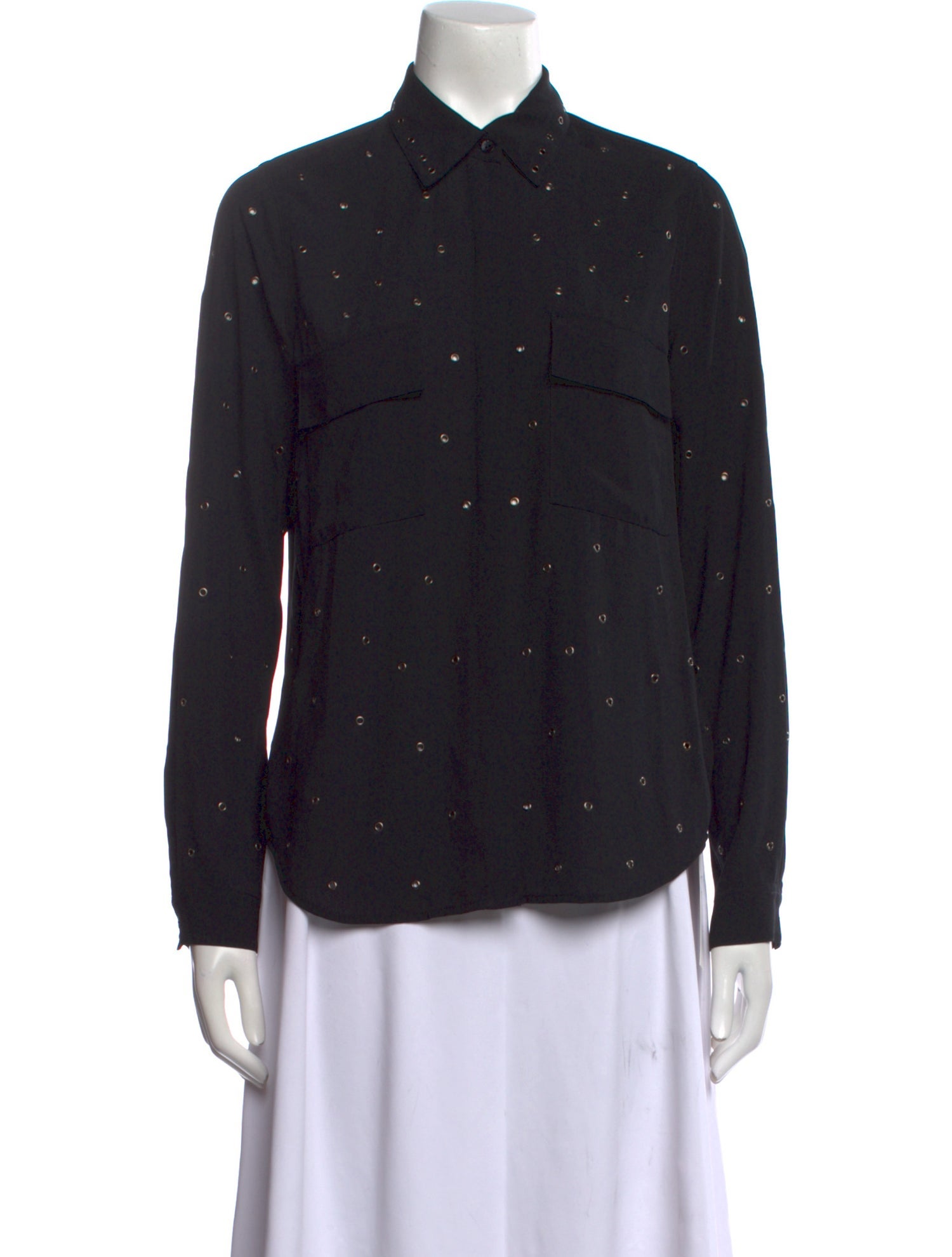 L'Agence Long Sleeve Button-Up Top