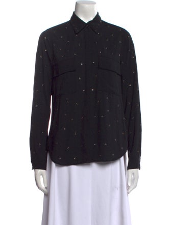 L'Agence Long Sleeve Button-Up Top