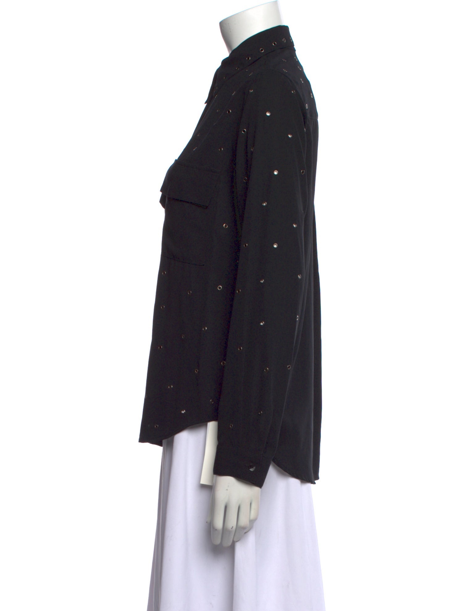 L'Agence Long Sleeve Button-Up Top