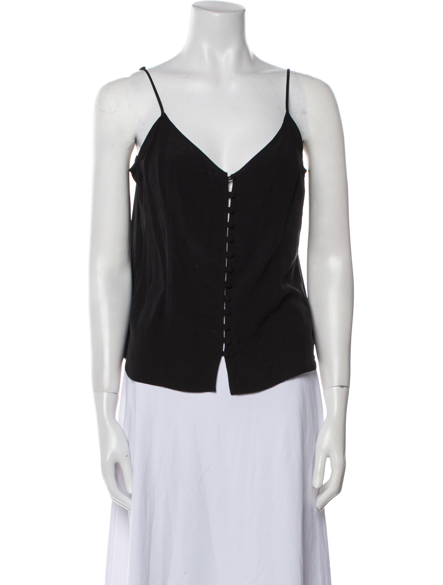 L'Agence Silk V-Neck Top