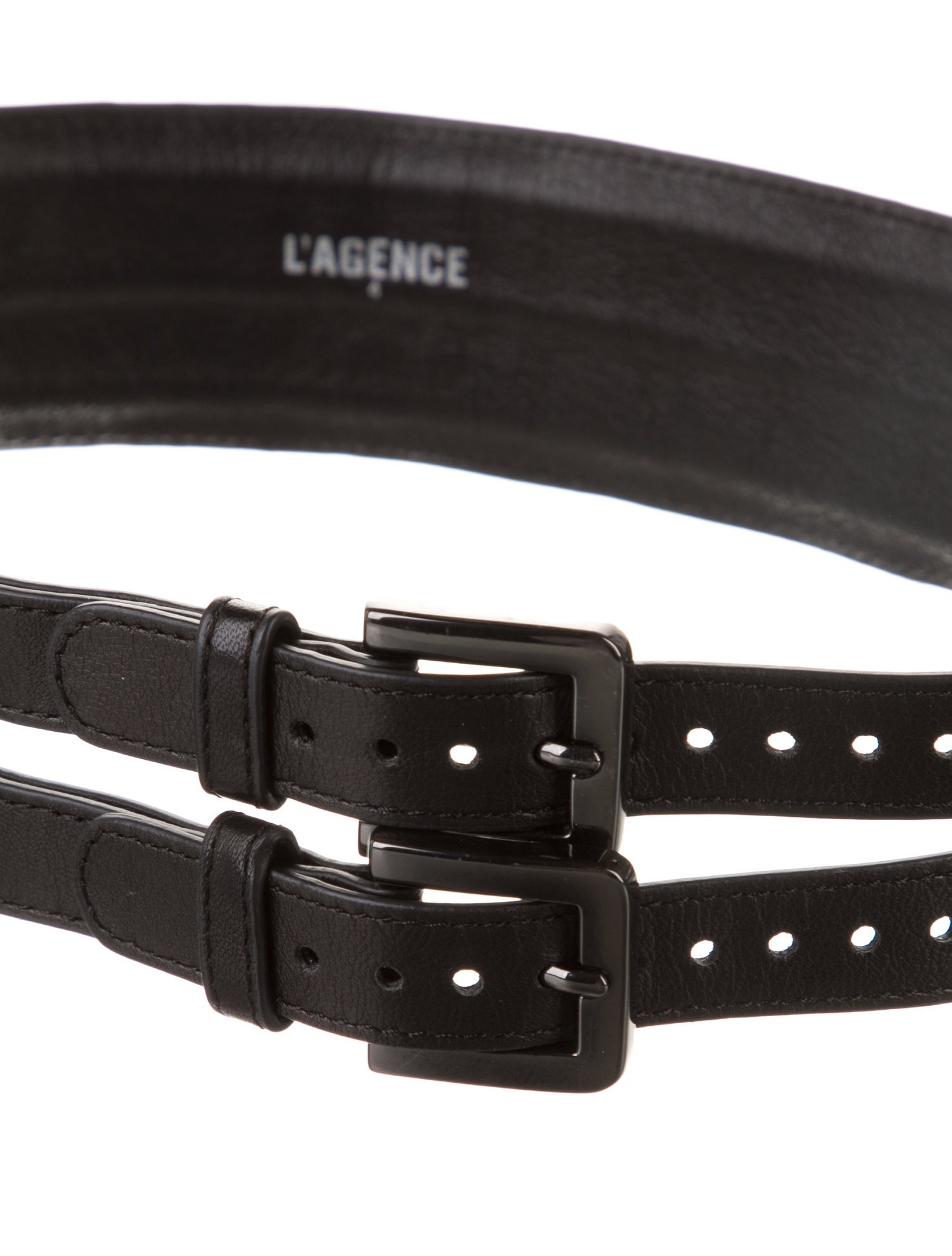 L'Agence Wide Leather Waist Belt