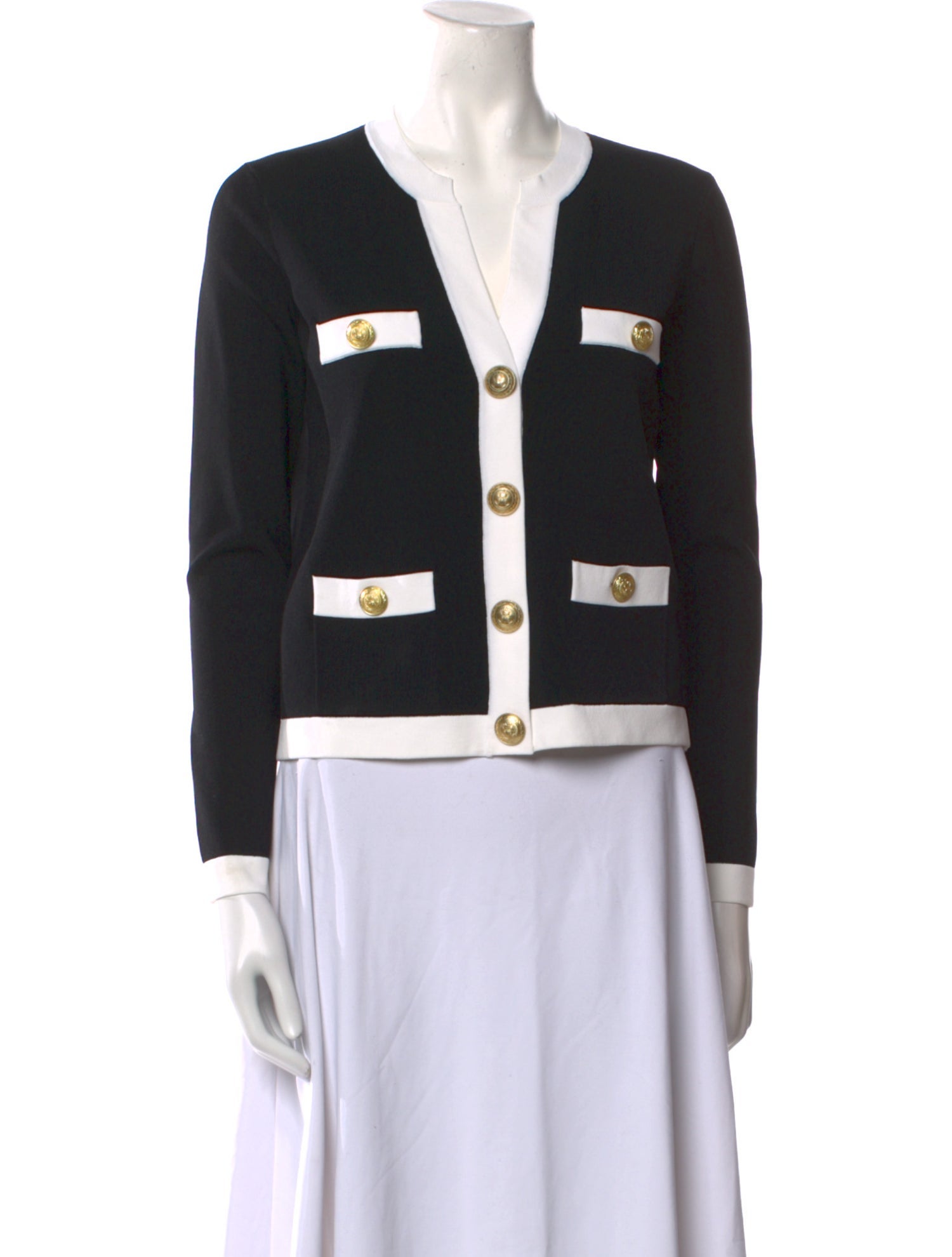 L'Agence Graphic Print V-Neck Crop Top