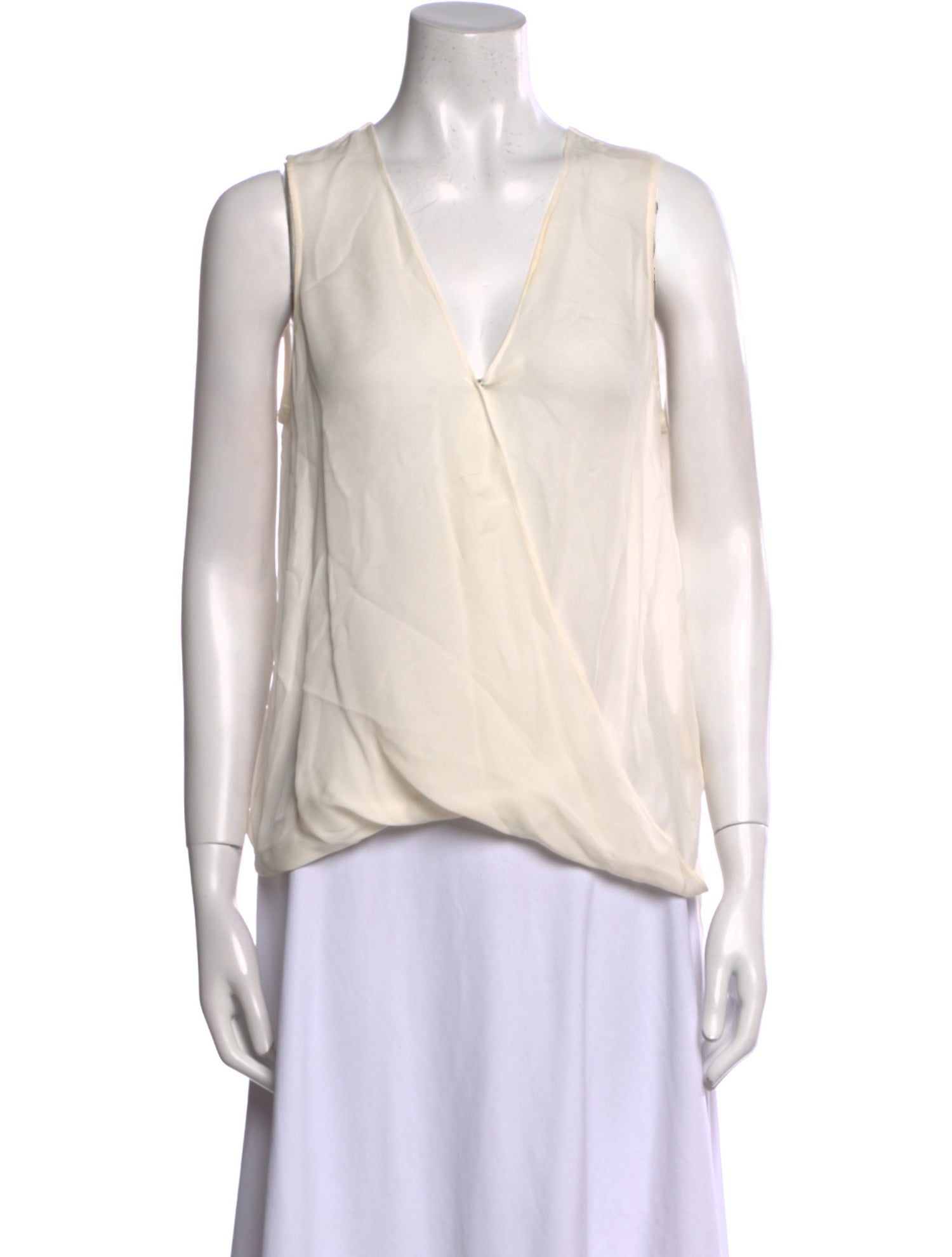 L'Agence Silk V-Neck Blouse