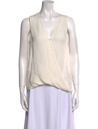 L'Agence Silk V-Neck Blouse