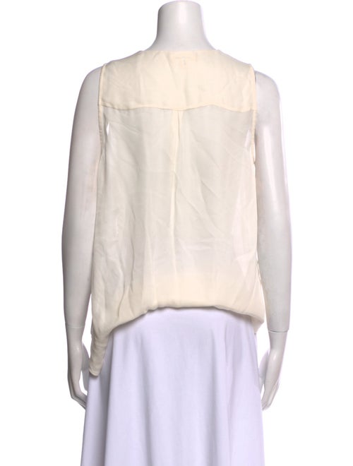 L'Agence Silk V-Neck Blouse