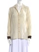 L'Agence Silk Long Sleeve Button-Up Top
