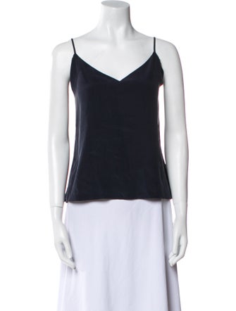 L'Agence Silk V-Neck Top