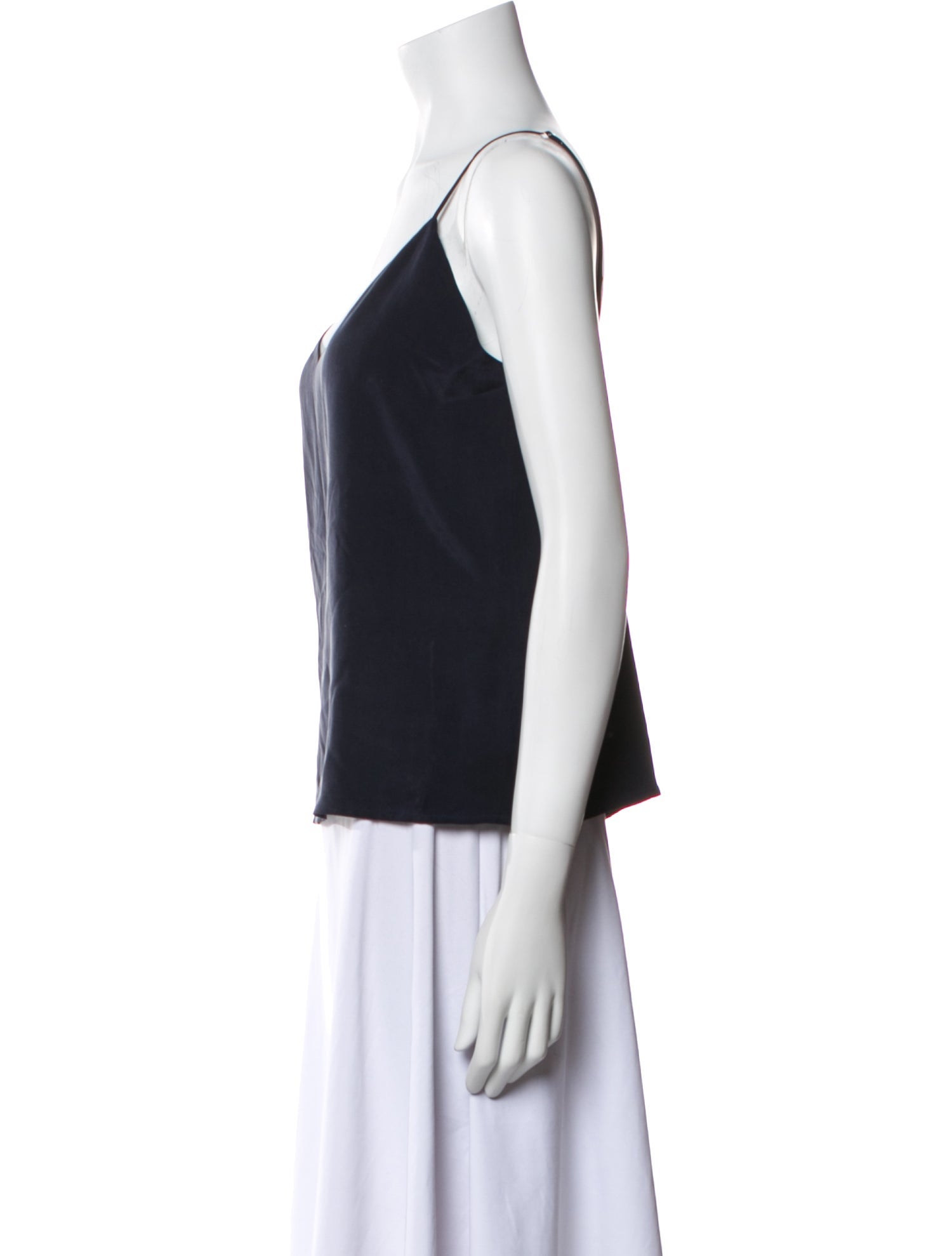 L'Agence Silk V-Neck Top