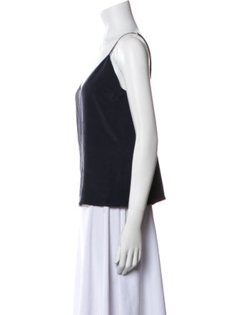 L'Agence Silk V-Neck Top