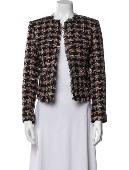 L'Agence Tweed Pattern Evening Jacket