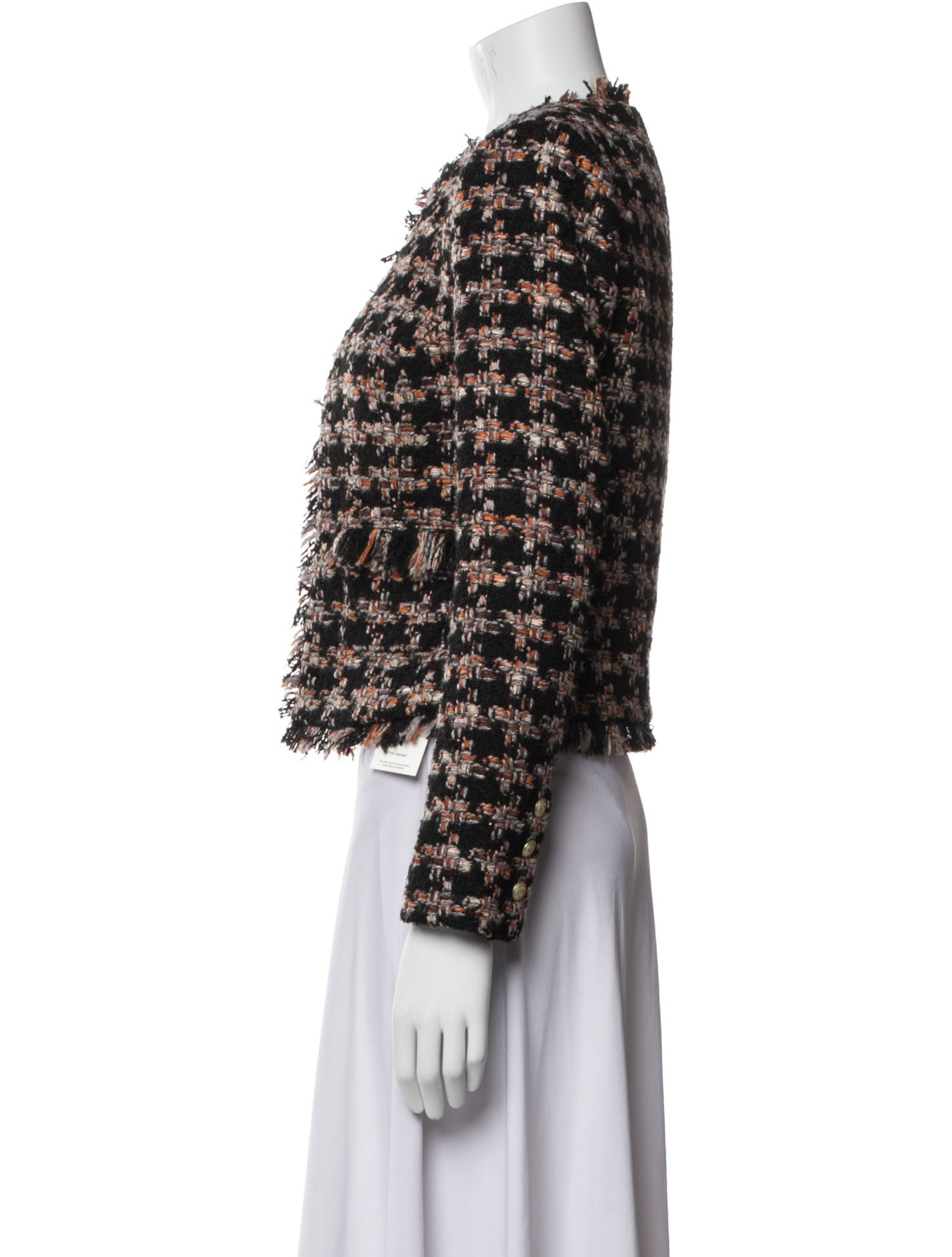 L'Agence Tweed Pattern Evening Jacket