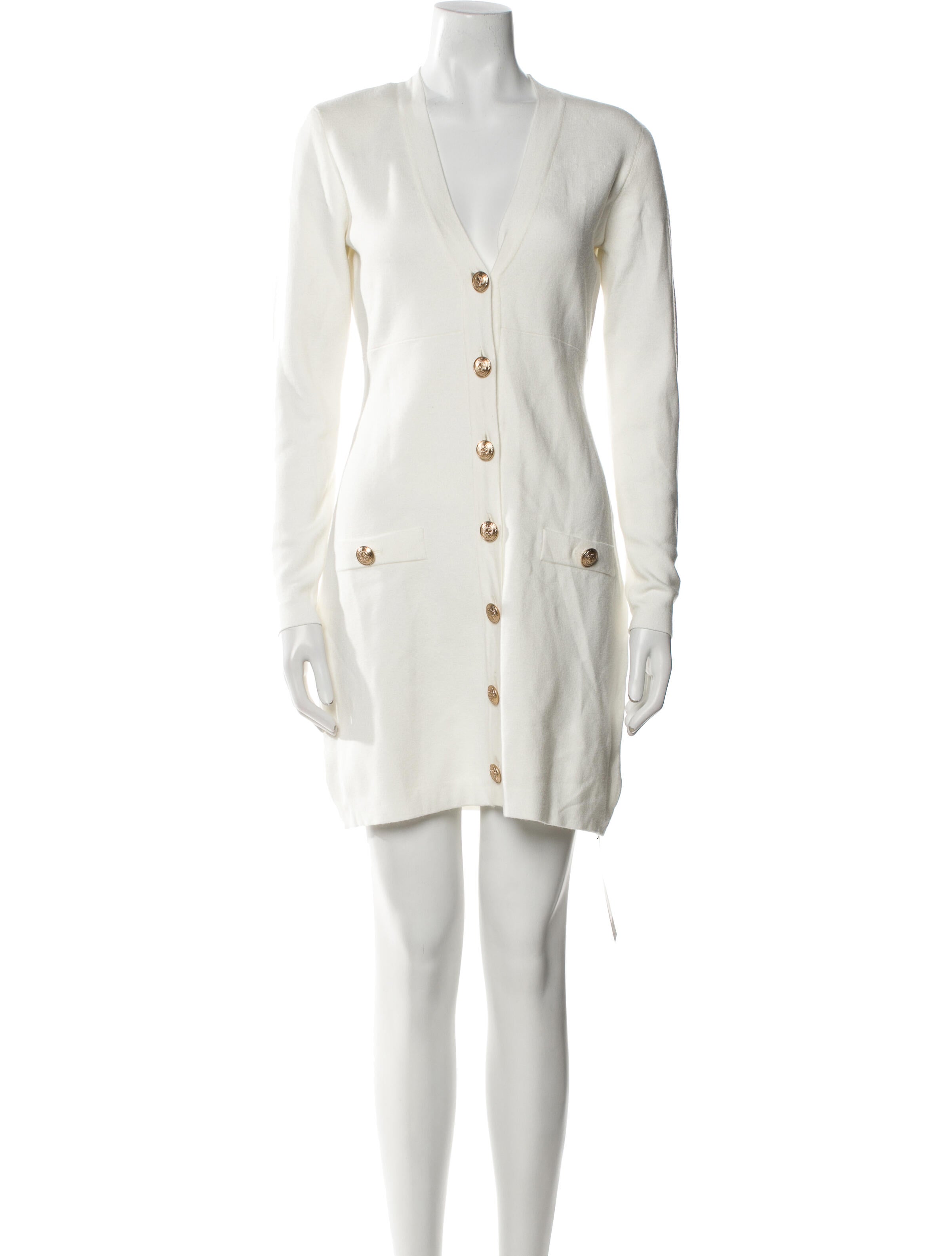 L'Agence V-Neck Mini Dress