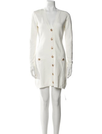 L'Agence V-Neck Mini Dress