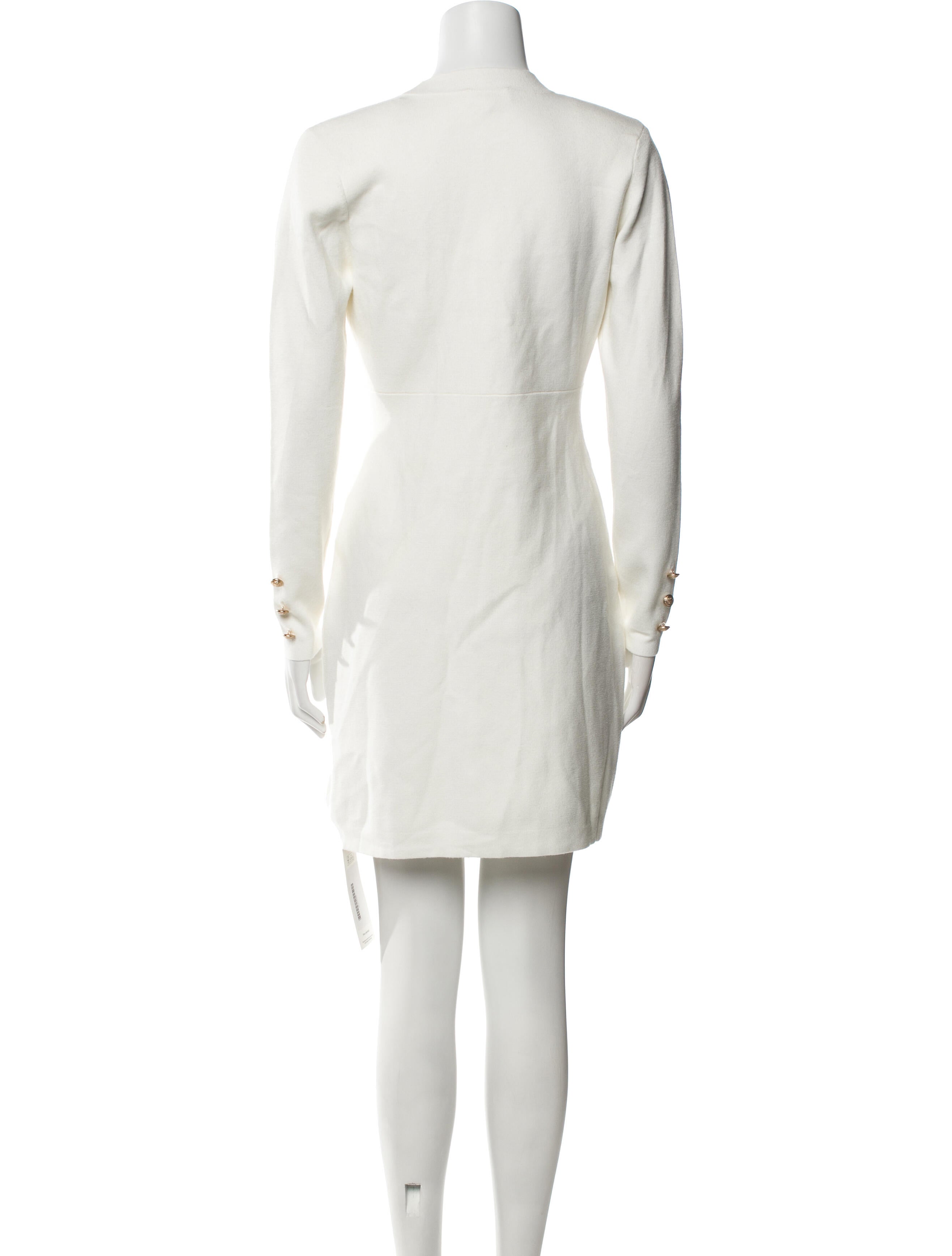 L'Agence V-Neck Mini Dress