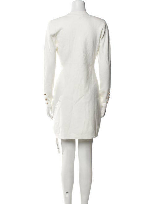 L'Agence V-Neck Mini Dress