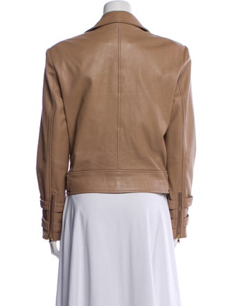 L'Agence Lamb Leather Biker Jacket