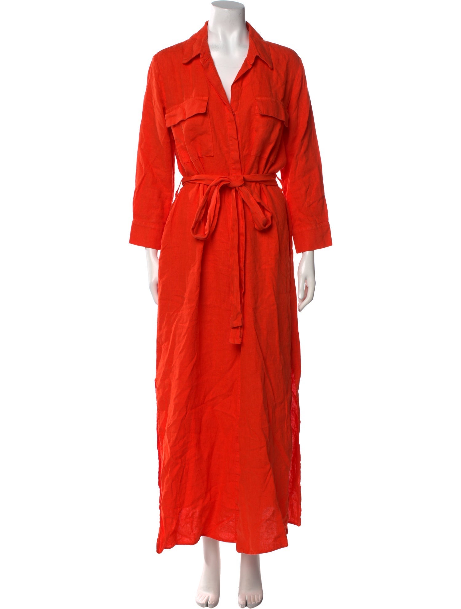 L'Agence Linen Long Dress