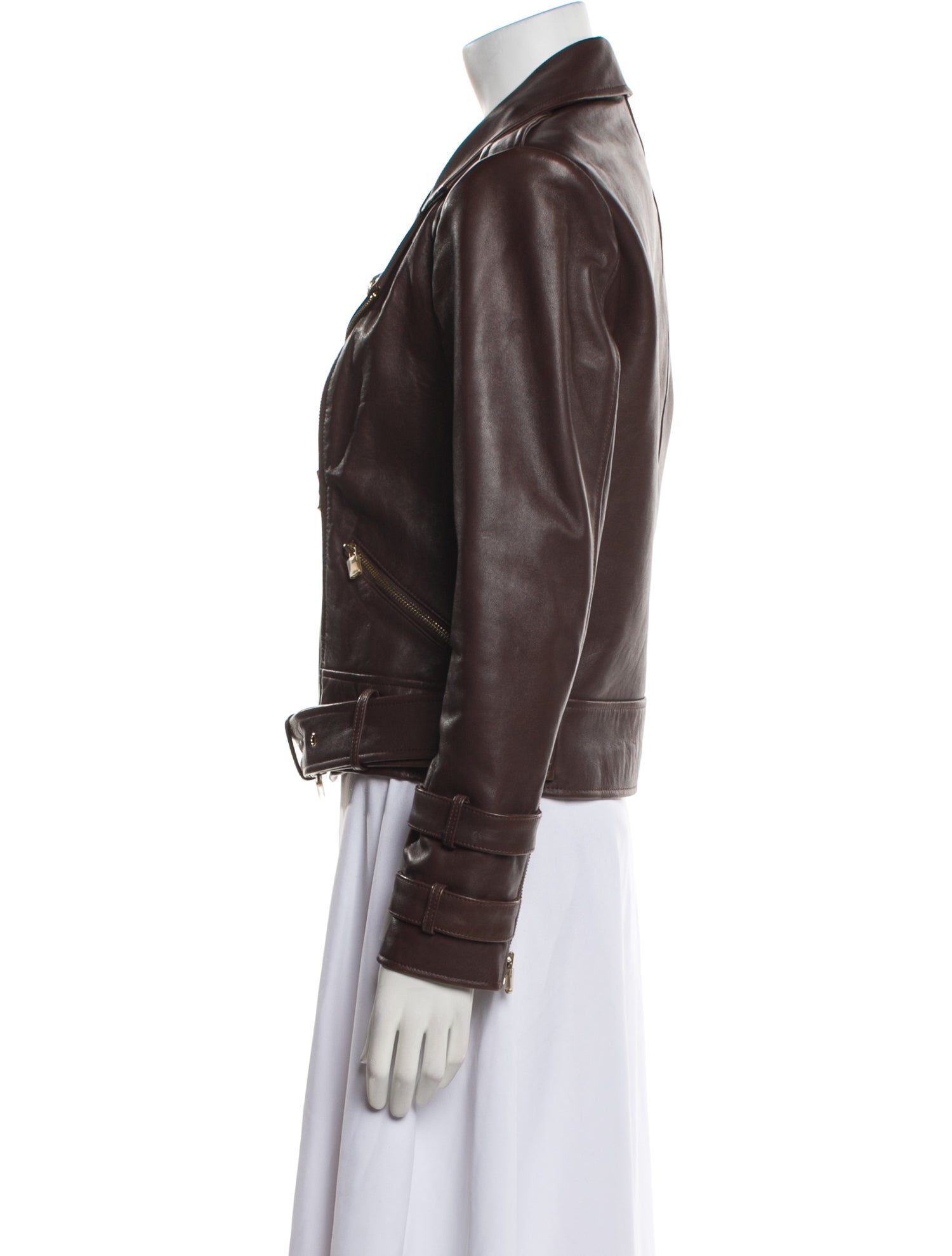 L'Agence Lamb Leather Biker Jacket
