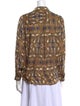L'Agence Silk Printed Button-Up Top