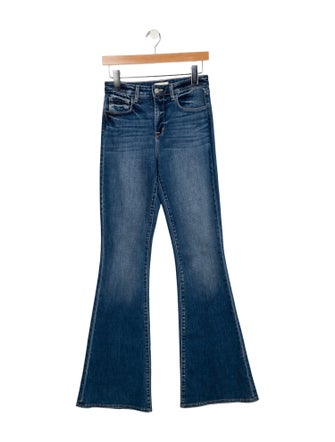 L'Agence Mid-Rise Wide Leg Jeans