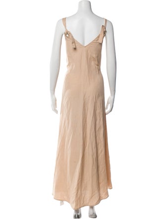 L'Agence Linen Long Dress