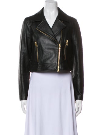 L'Agence Lamb Leather Biker Jacket