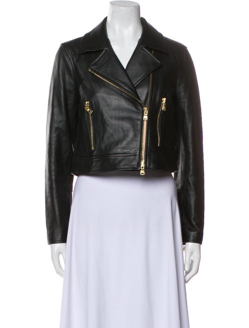 L'Agence Lamb Leather Biker Jacket