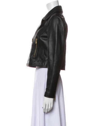L'Agence Lamb Leather Biker Jacket