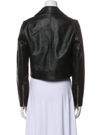 L'Agence Lamb Leather Biker Jacket