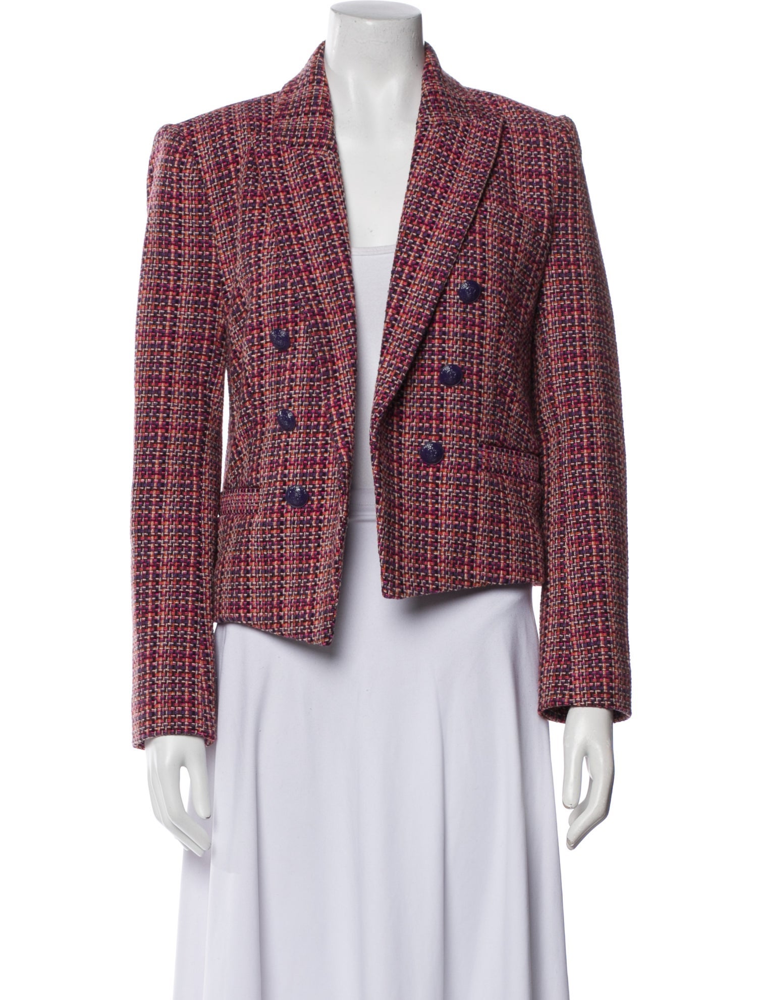 L'Agence Plaid Print Blazer