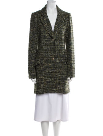 L'Agence Wool Tweed Pattern Evening Jacket