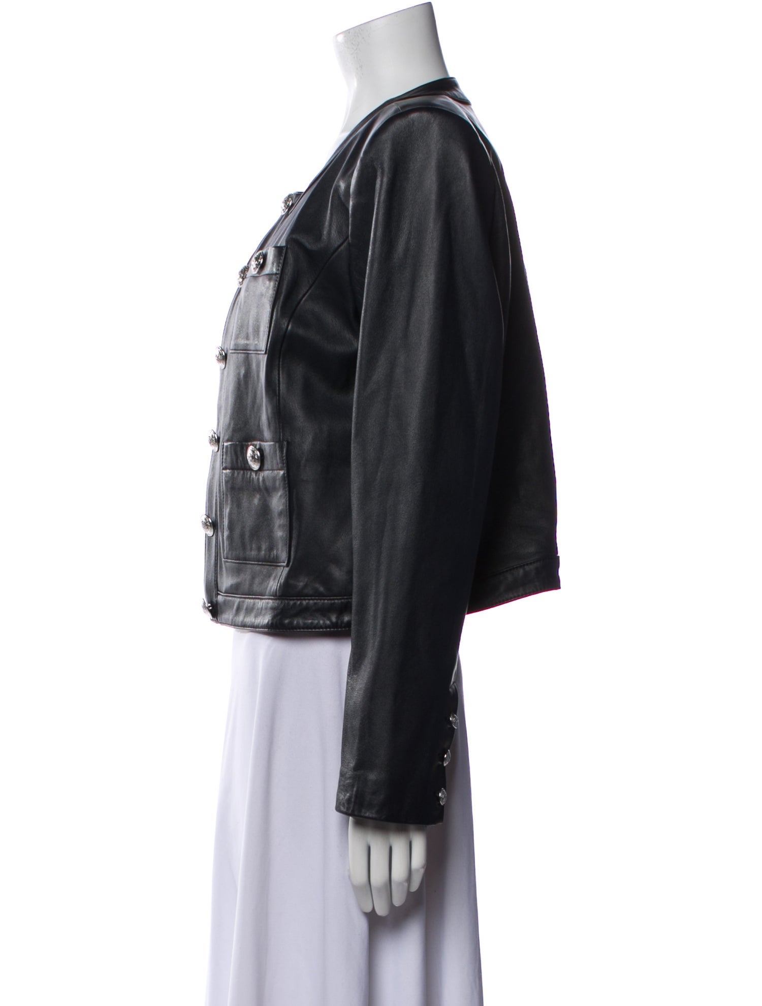 L'Agence Lamb Leather Biker Jacket