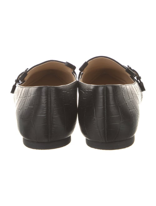 L'Agence Embossed Leather Loafers