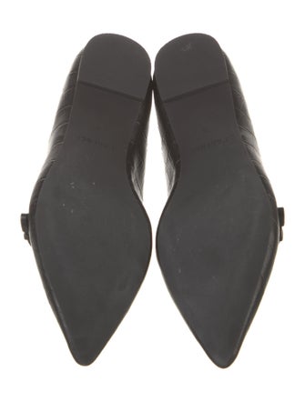 L'Agence Embossed Leather Loafers