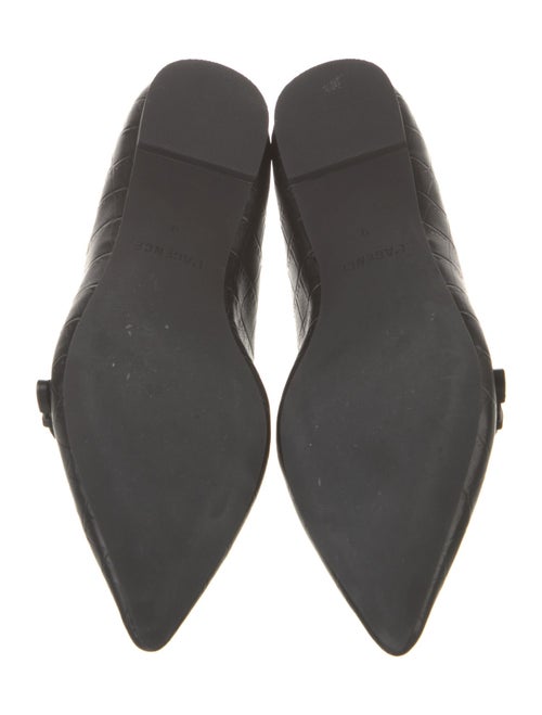 L'Agence Embossed Leather Loafers