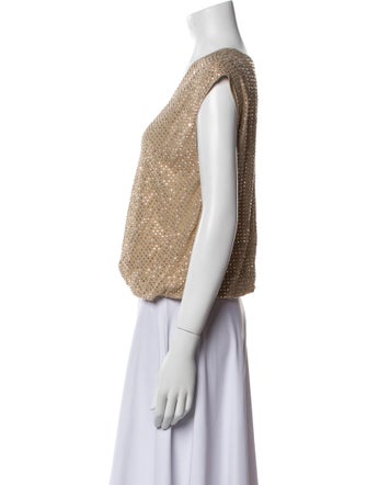 L'Agence Silk V-Neck Crop Top