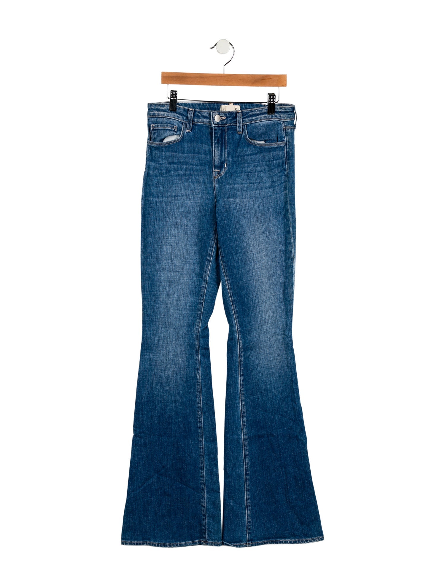L'Agence Mid-Rise Wide Leg Jeans